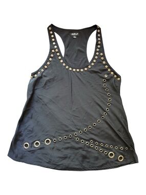 Allen B. By Allen Swartz  Women’s Swing Tank Black Grommet Racerback Size M
